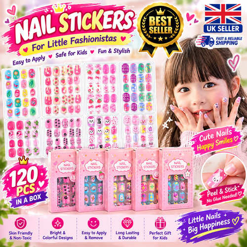 120pcs kids press - press, on