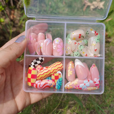 96Pcs Fake Nails, Kid Press on