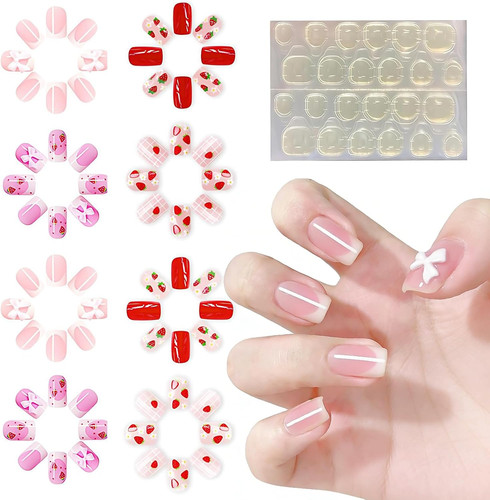 Pcs kids stick nails - stick, on