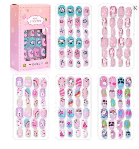 120pcs kids false nails press - kids,