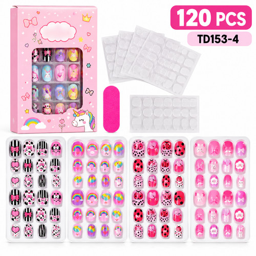 120pcs kids press nails - on,