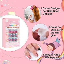 Hot 120Pcs Kids False Nails