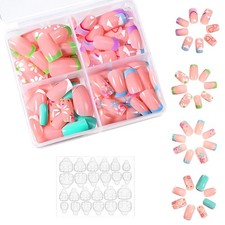96 Pcs Kids Press on Nails