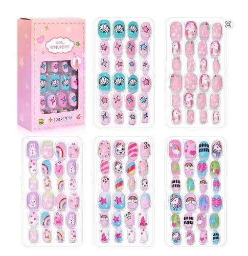 120pcs kids false nails press - kids,