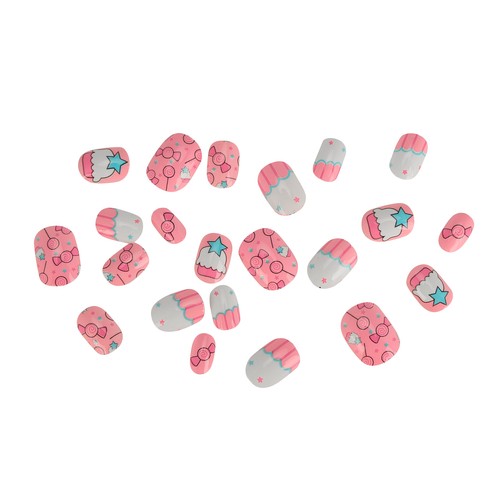 24pcs kids false nails cartoon - false,