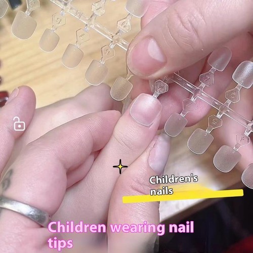 100pcs kids short clear false - 100pcs,