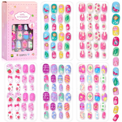 120pcs kids false nails press - 120pcs,